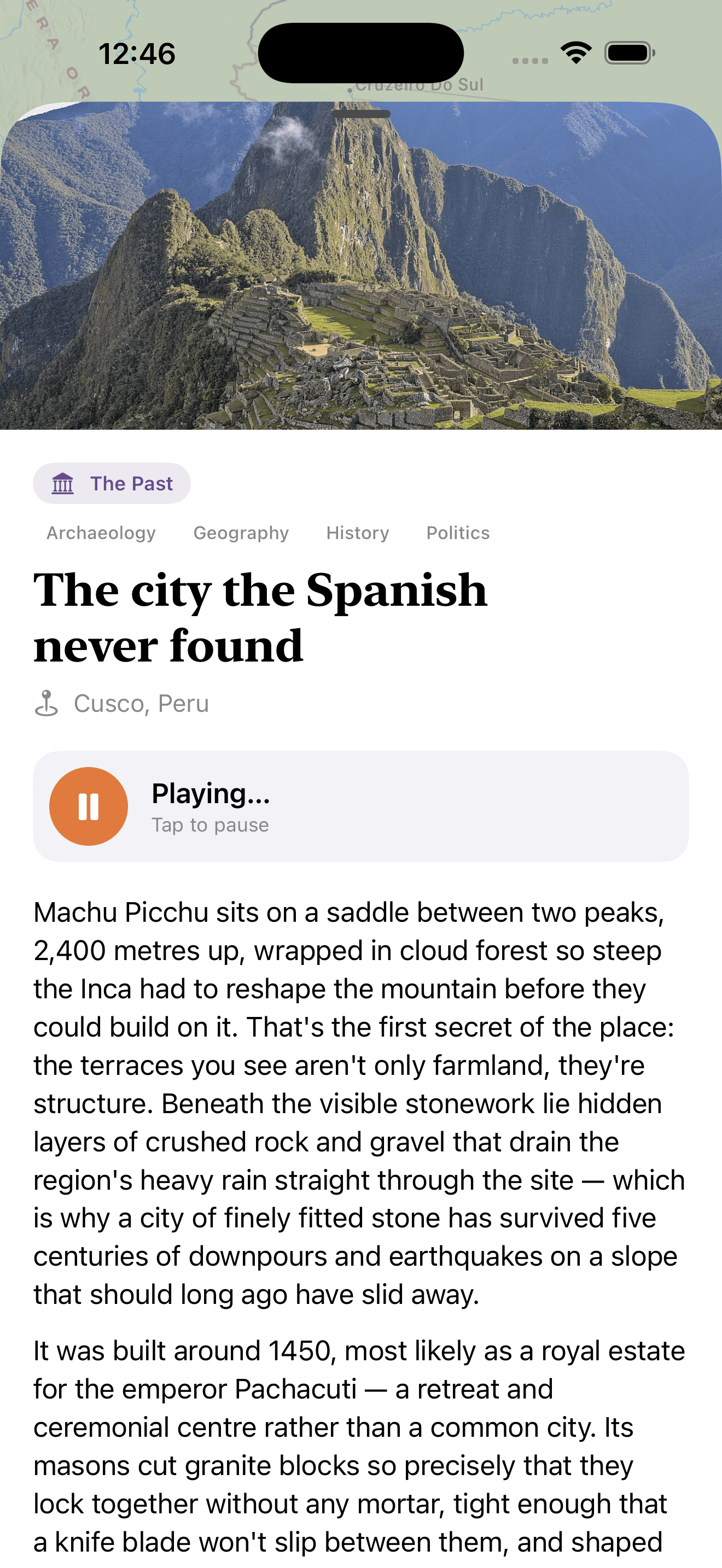 Listen on a walk, screen off.