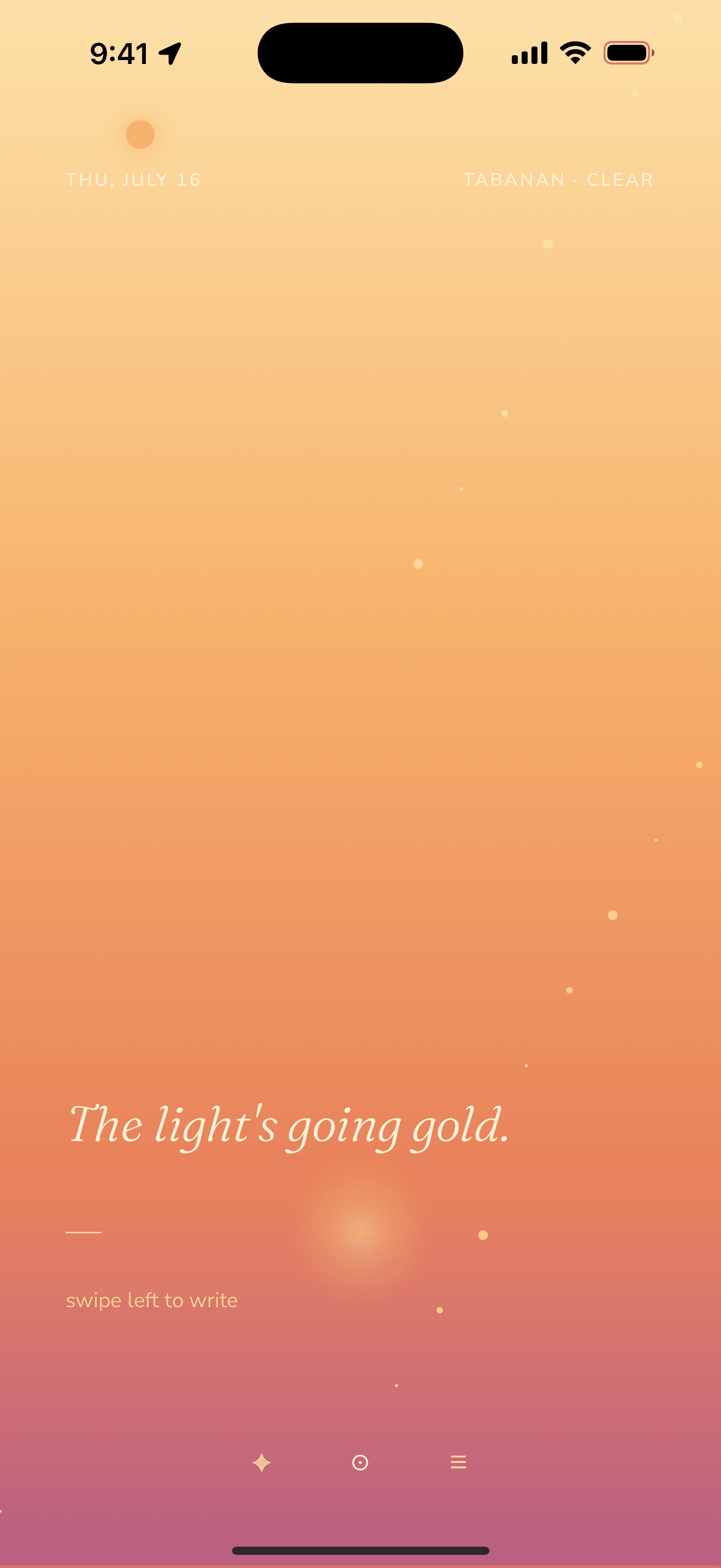 ImSunlit's living sky, gone gold in the late afternoon