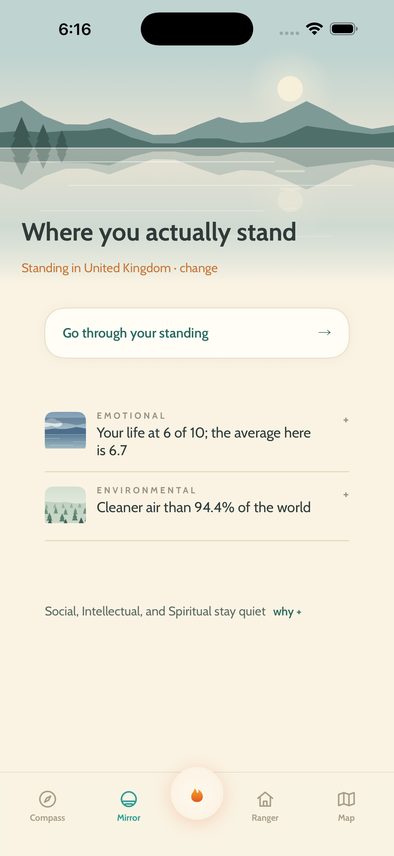 Where you actually stand: measured facts, each naming its source.