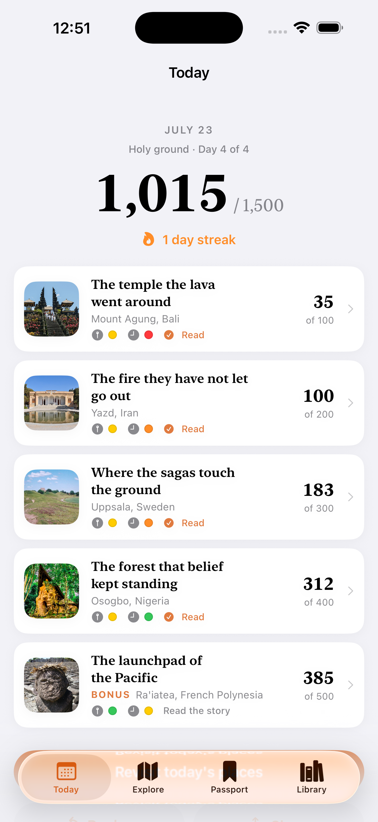 Score each guess and keep a daily streak.